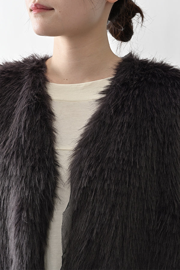 Layered-Look Fur Vest