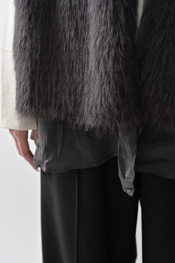 Layered-Look Fur Vest