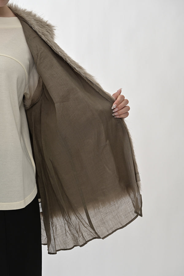Layered-Look Fur Vest