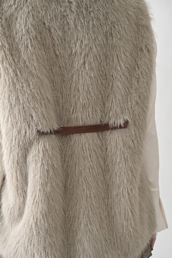Layered-Look Fur Vest