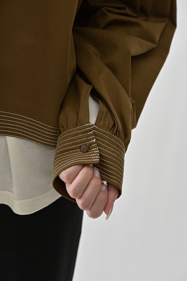 Cord Embroidered Collar Blouse