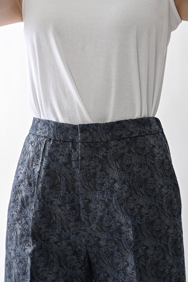 Jacquard Wide-Leg Trousers