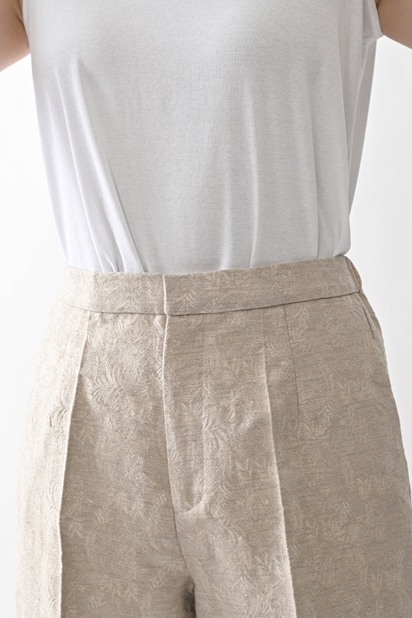 Jacquard Wide-Leg Trousers