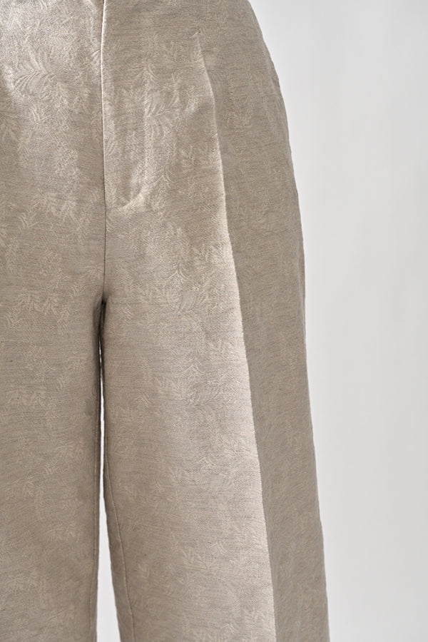 Jacquard Wide-Leg Trousers