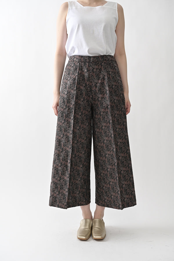 Jacquard Wide-Leg Trousers