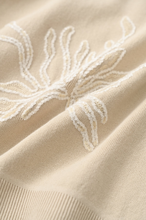 Spangle Embroidered Cocoon Vest