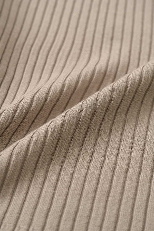 Flared Drape Rib Pullover