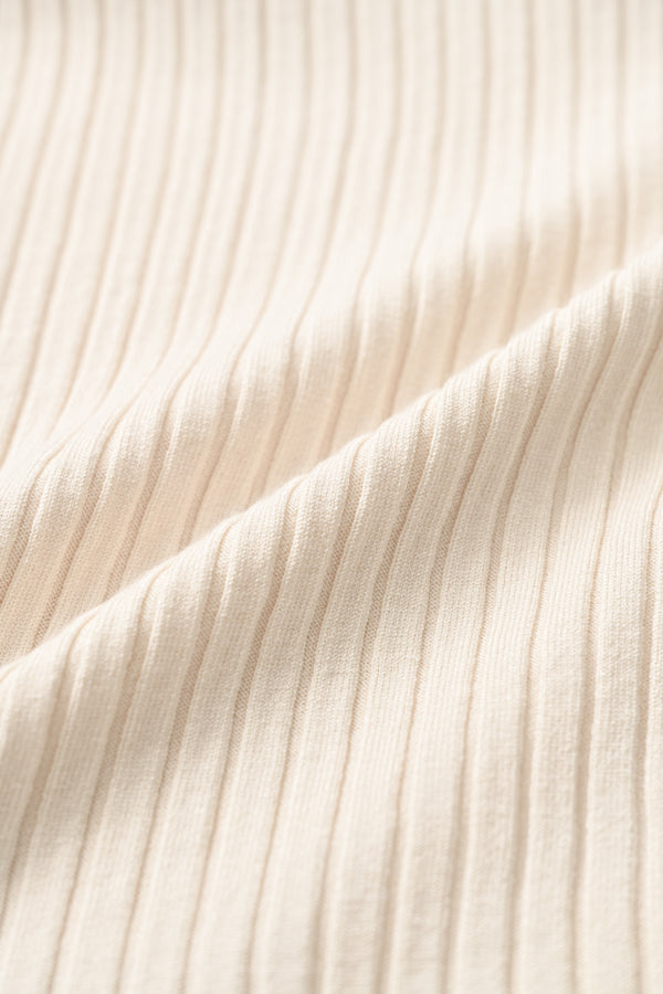Flared Drape Rib Pullover