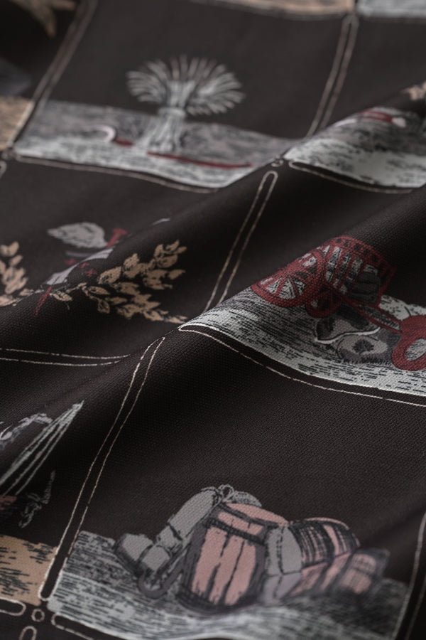 Vintage Scarf Print Trousers