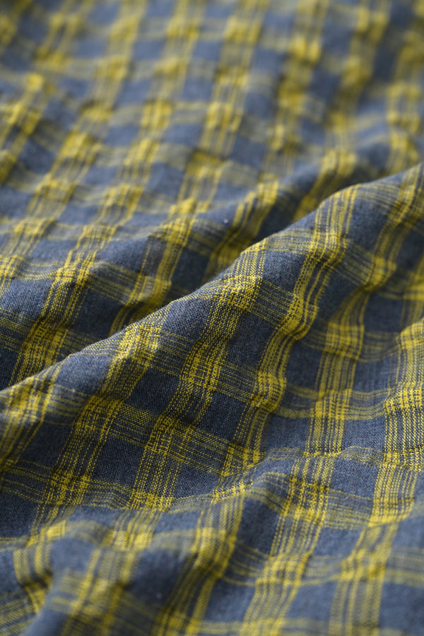 Voluminous Check Frill Blouse