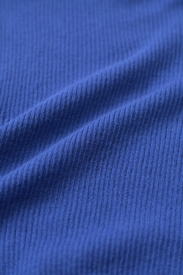 COCOCHI Rib Hooded Round Hem Pullover