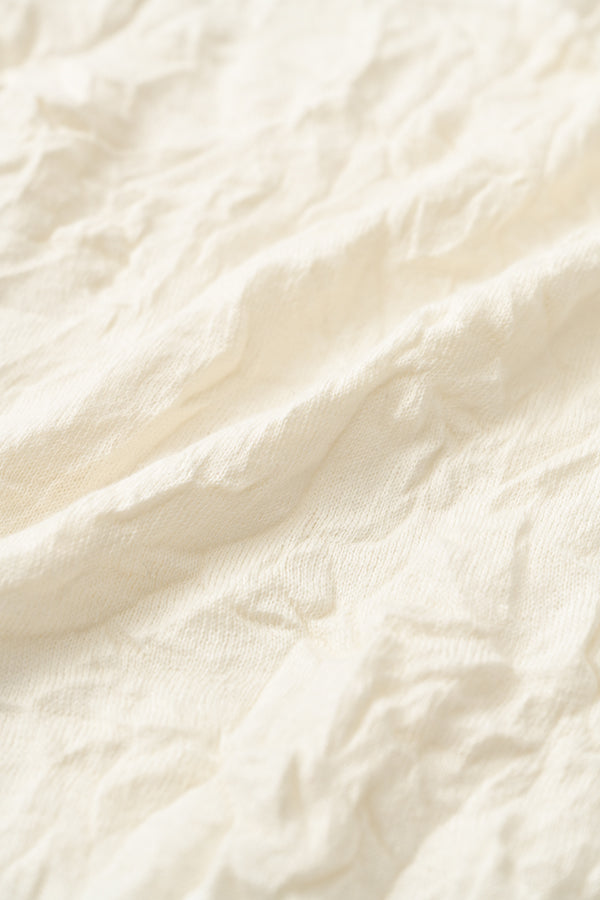 Wrinkle Plain High Neck Pullover