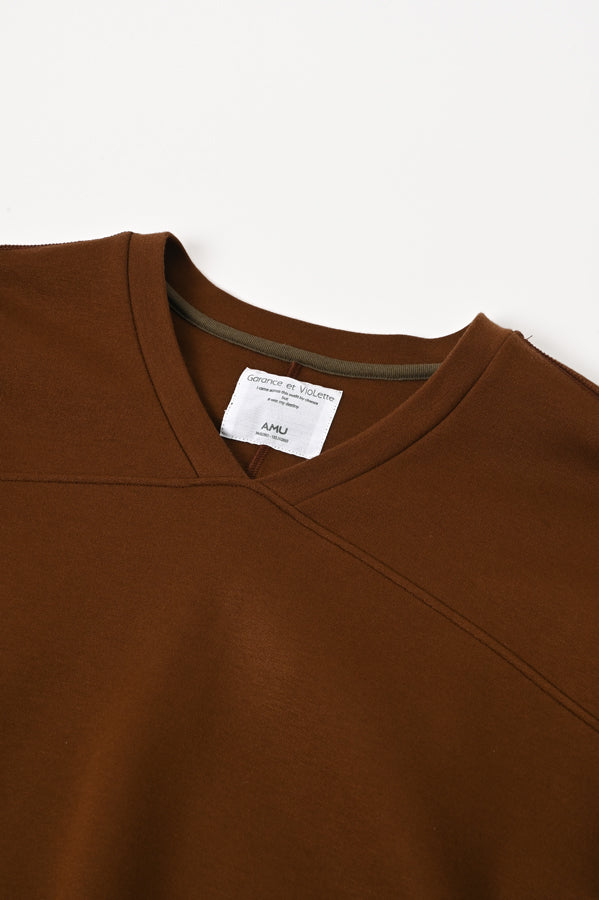 Ponte V-Neck Pullover