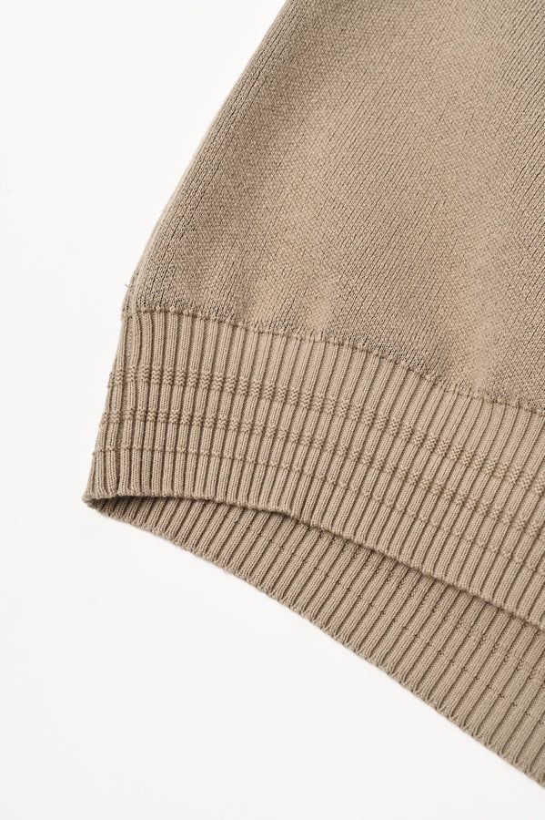 Sweat-Like Reversible Knit Pullover