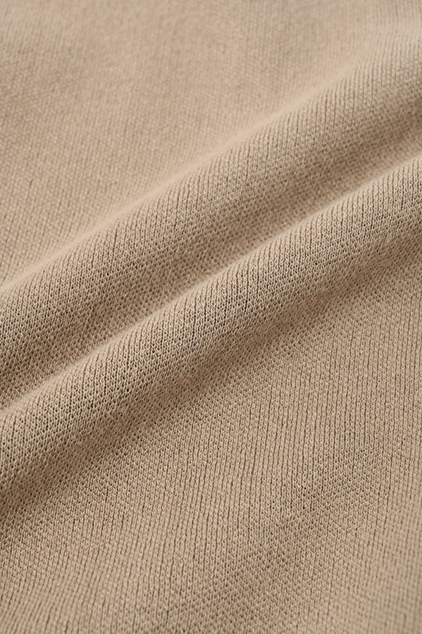 Sweat-Like Reversible Knit Pullover