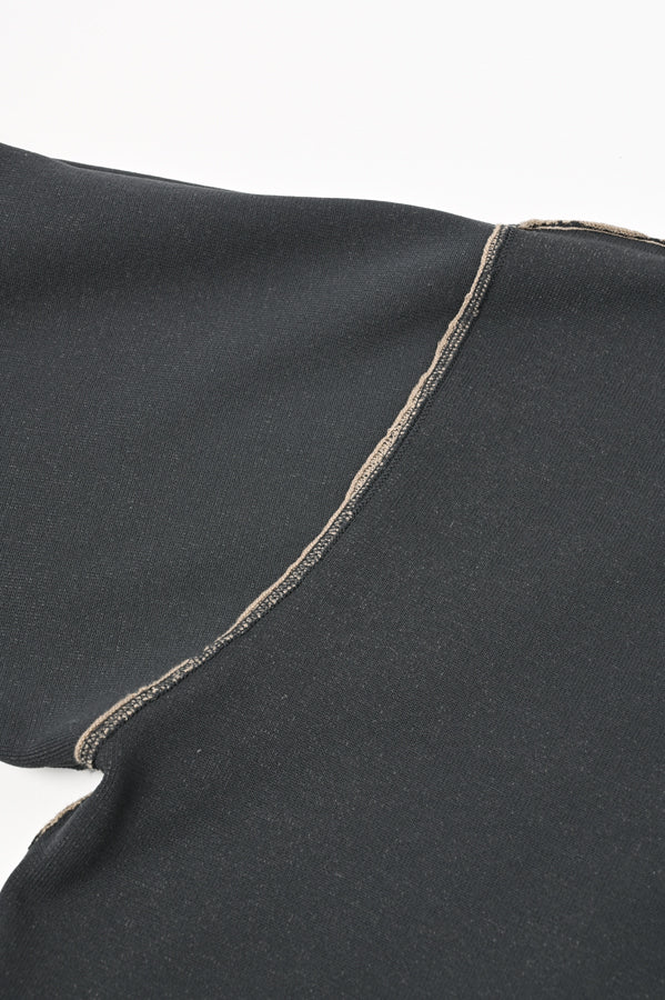 Sweat-Like Reversible Knit Pullover