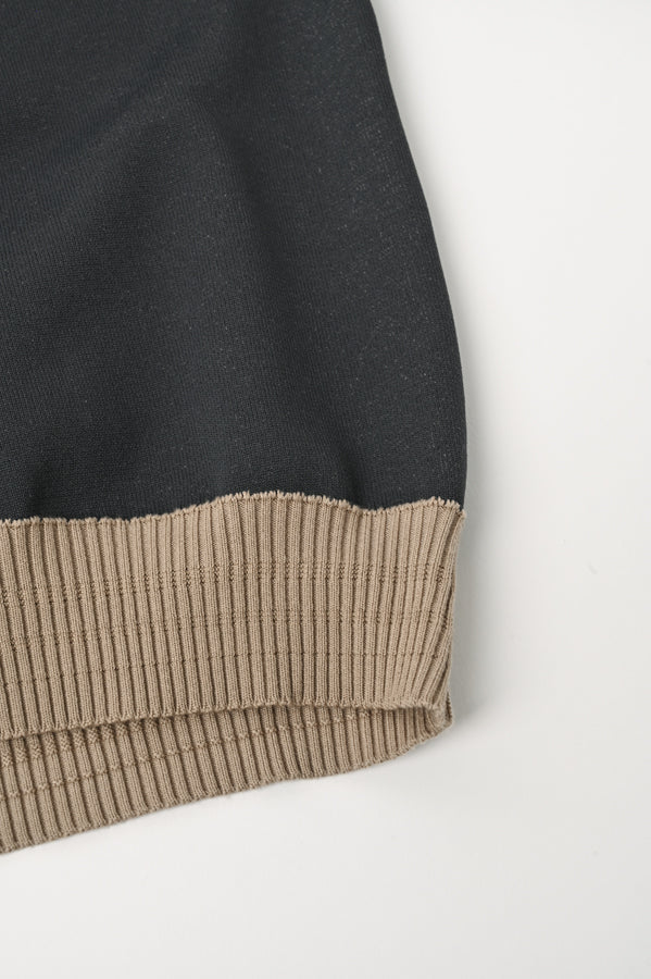 Sweat-Like Reversible Knit Pullover
