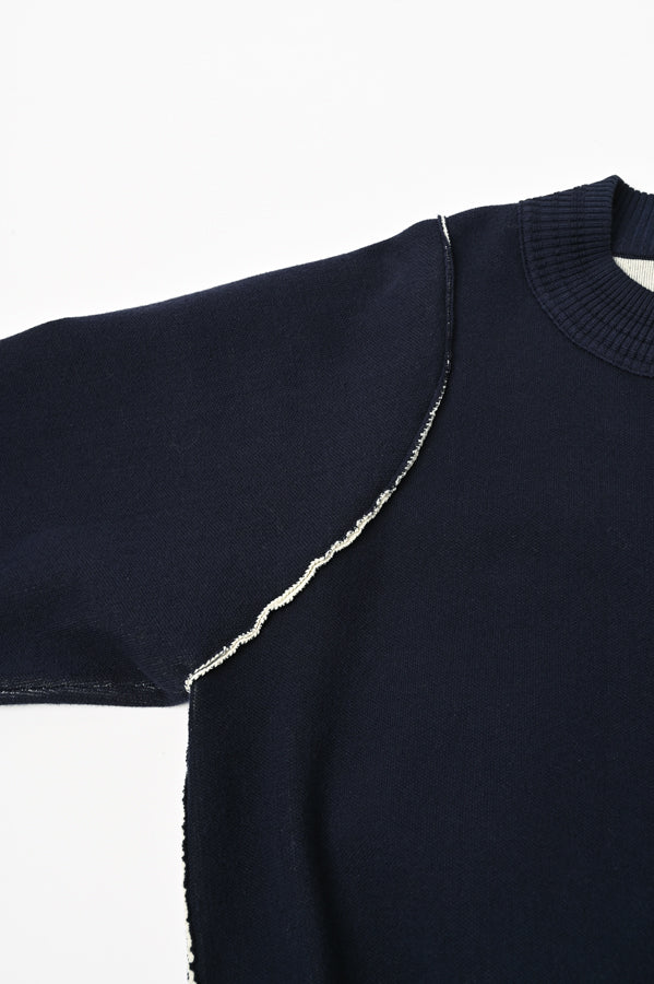 Sweat-Like Reversible Knit Cardigan