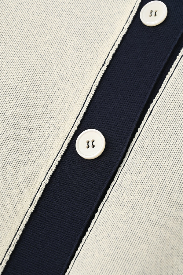 Sweat-Like Reversible Knit Cardigan