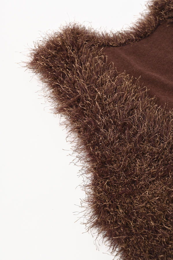 4-Way Knit Fur Vest