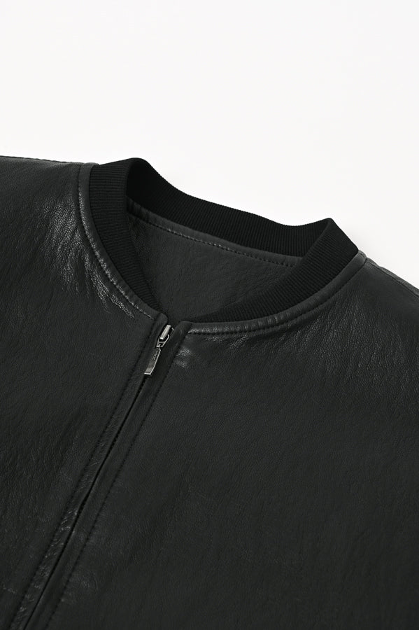 Eco Leather Gusset Sleeve Jacket