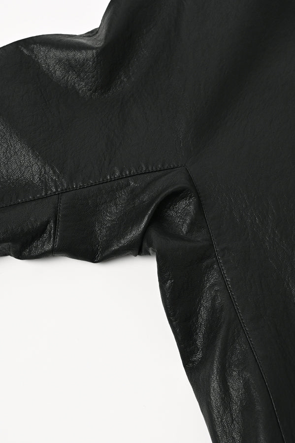Eco Leather Gusset Sleeve Jacket