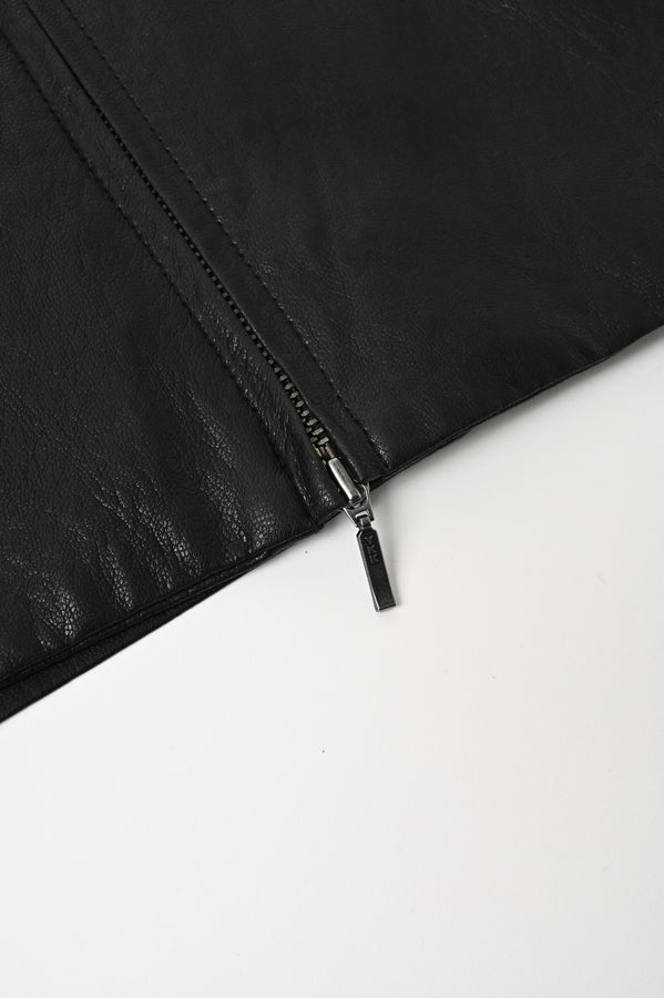 Eco Leather Gusset Sleeve Jacket