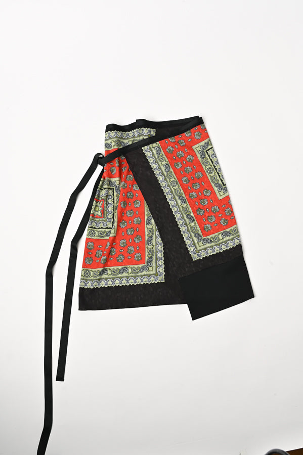Vintage Scarf Print Skirt