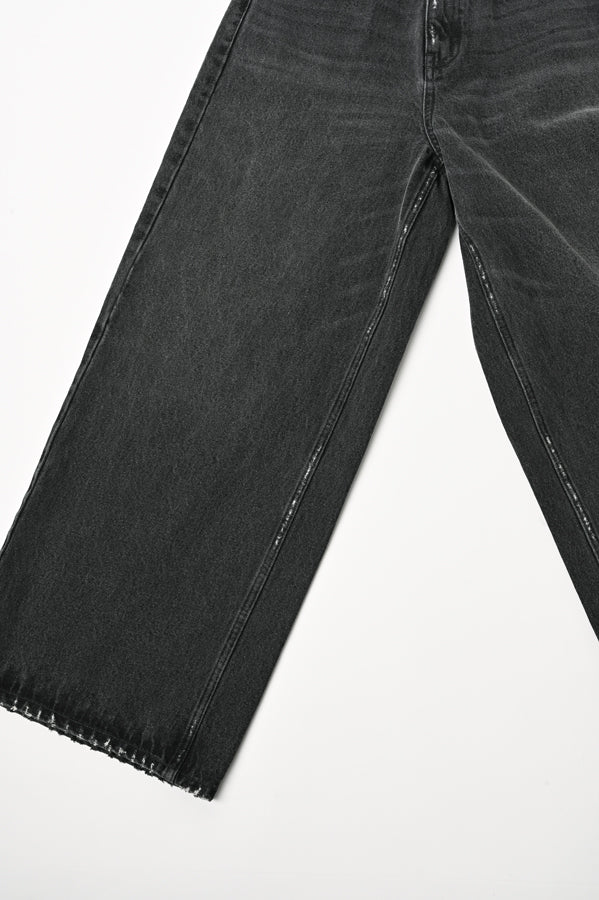 Wide-Leg Denim Trousers