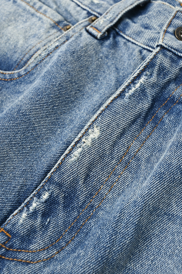 Wide-Leg Denim Trousers