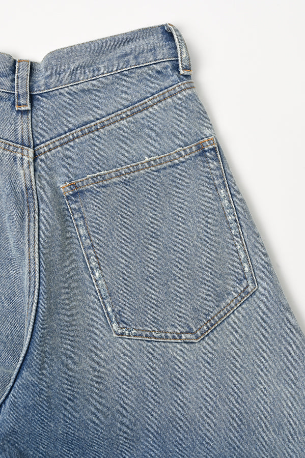 Wide-Leg Denim Trousers