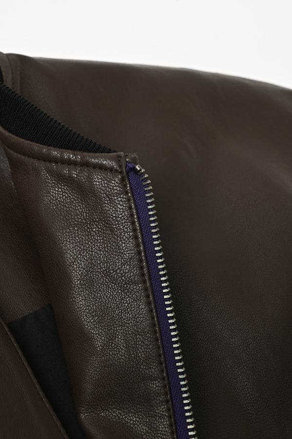 Eco Leather Gusset Sleeve Jacket