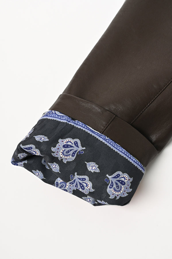 Eco Leather Gusset Sleeve Jacket