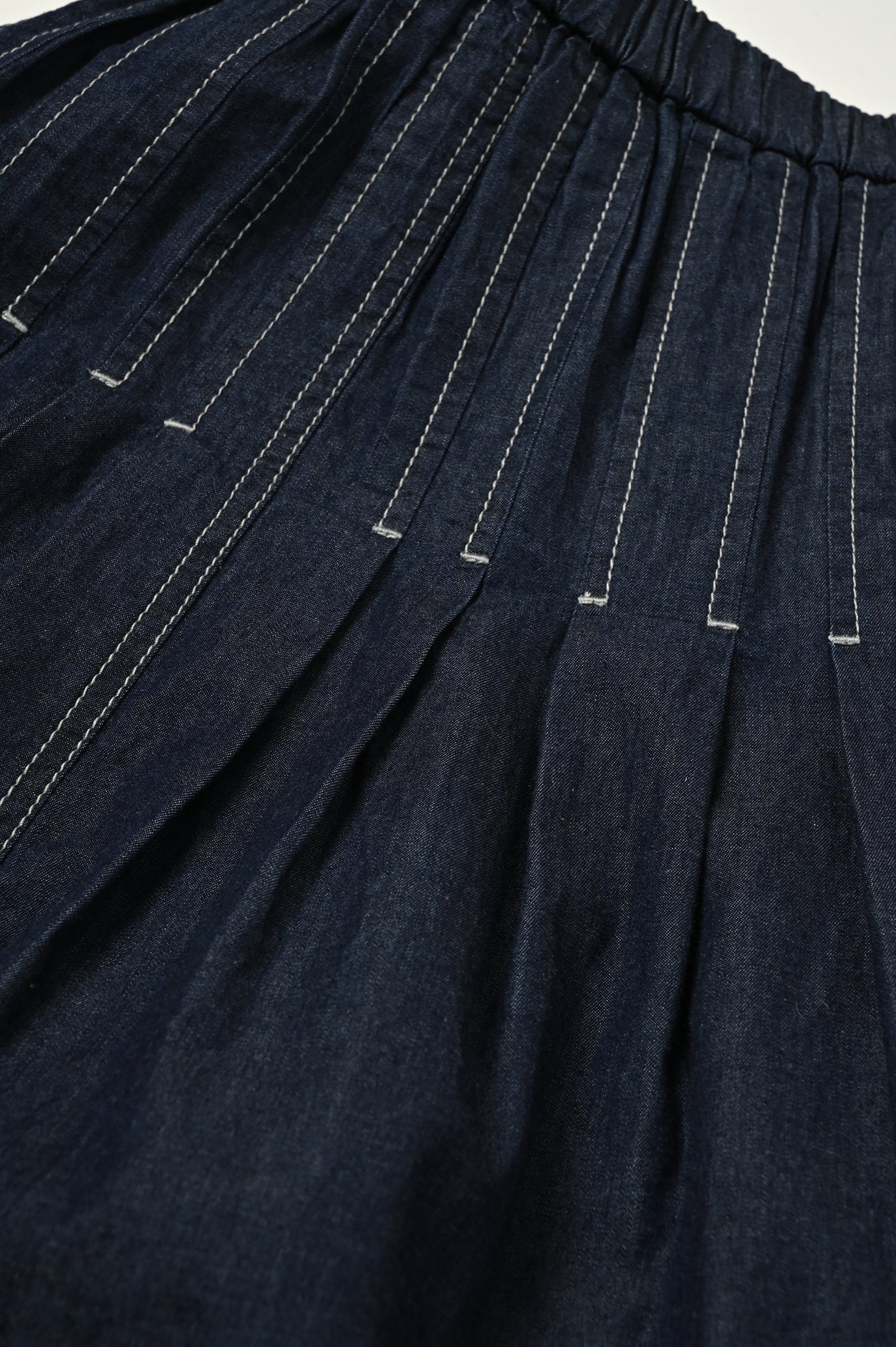 Denim Tuck Skirt