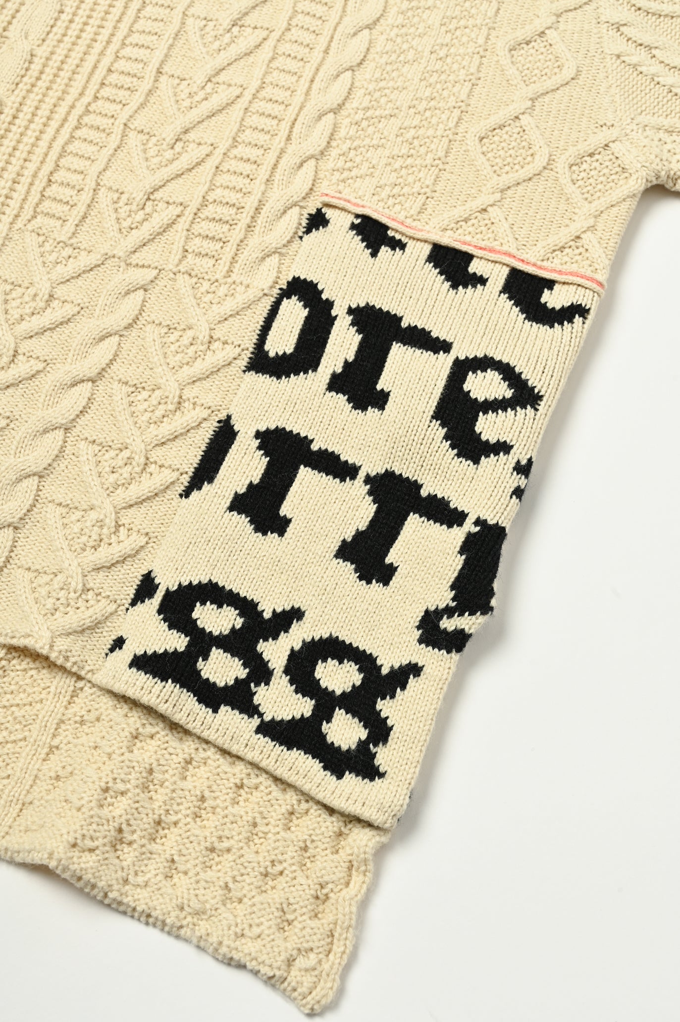 Cable Patchwork Pullover