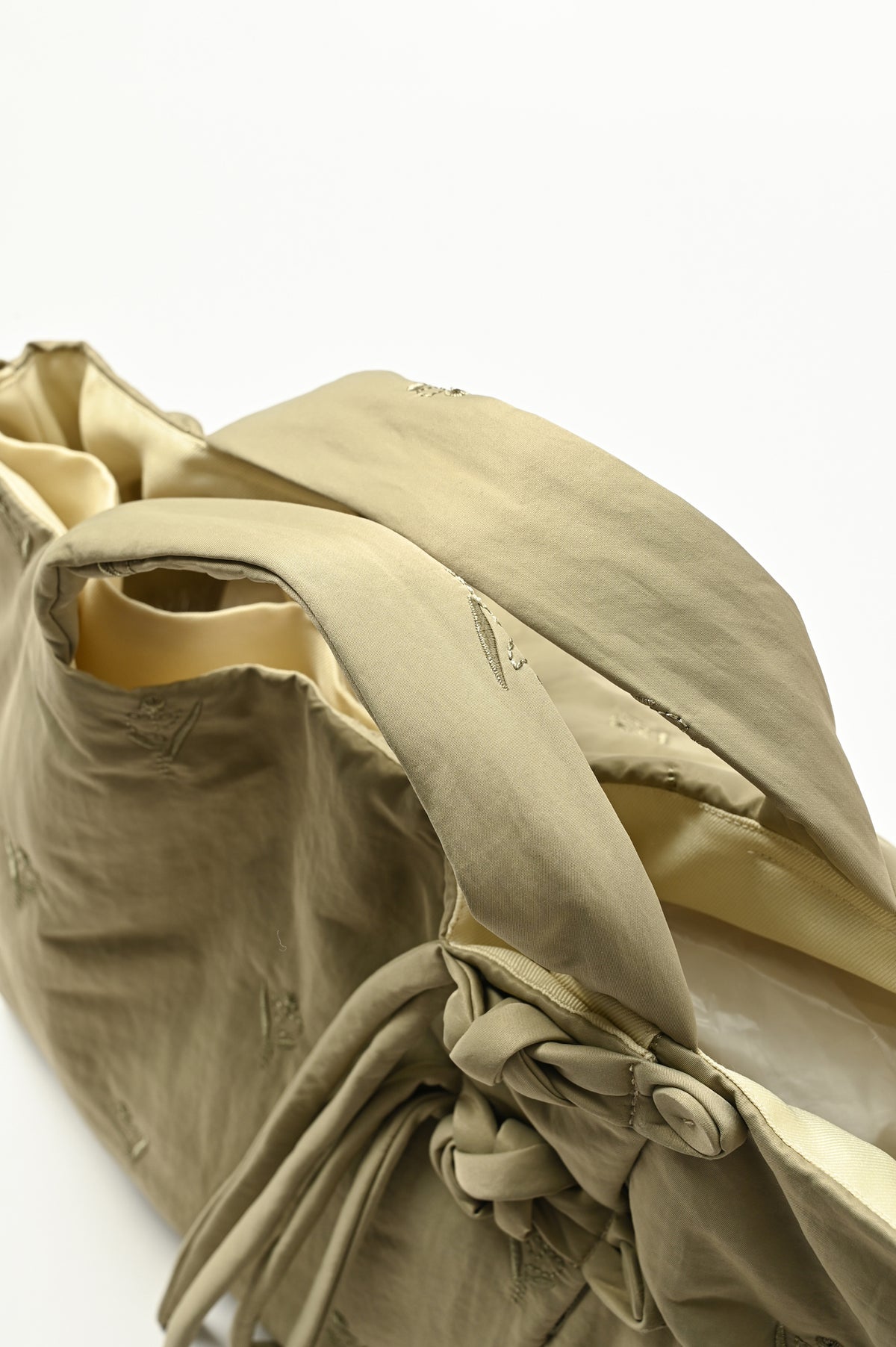 Tube Knot Embroidered Bag