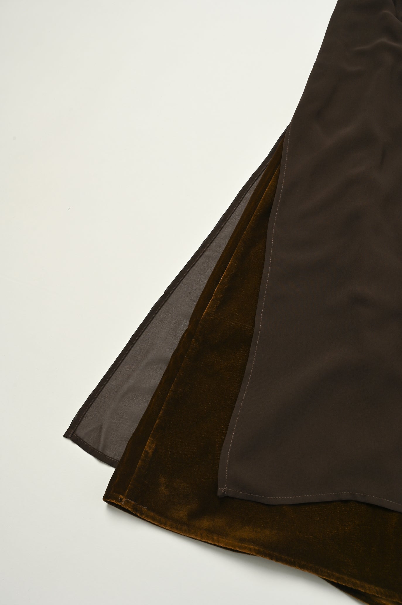 Velvet & Sheer Combo Skirt