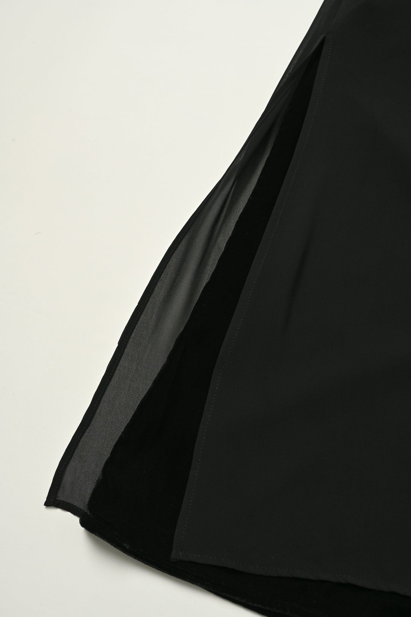 Velvet & Sheer Combo Skirt