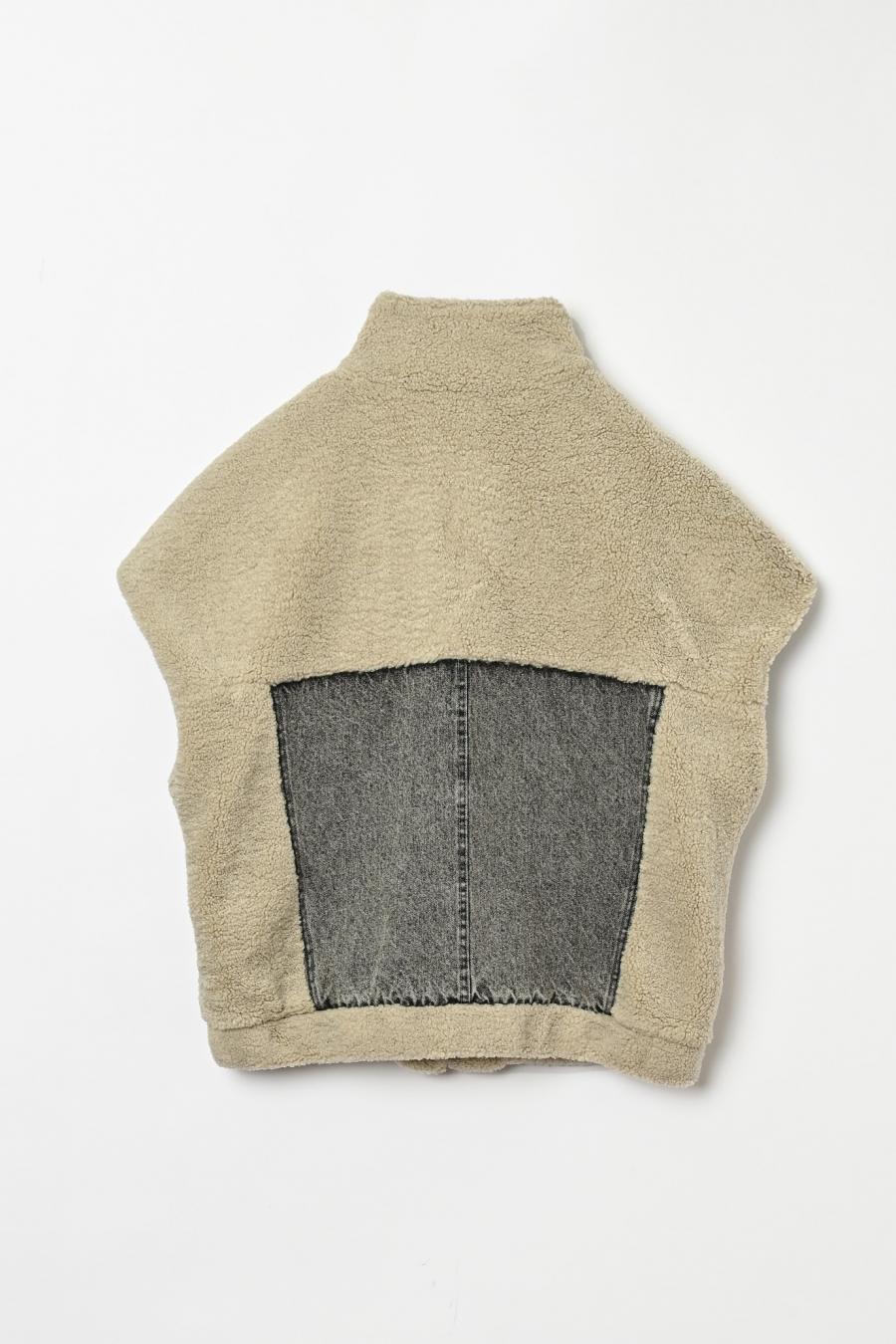 Denim Sherpa Vest