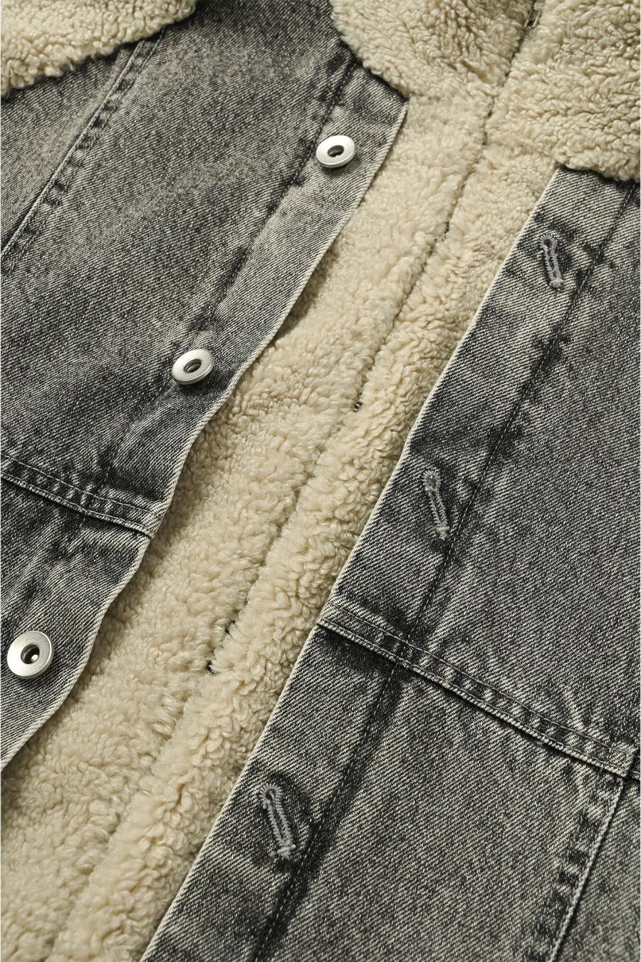 Denim Sherpa Vest