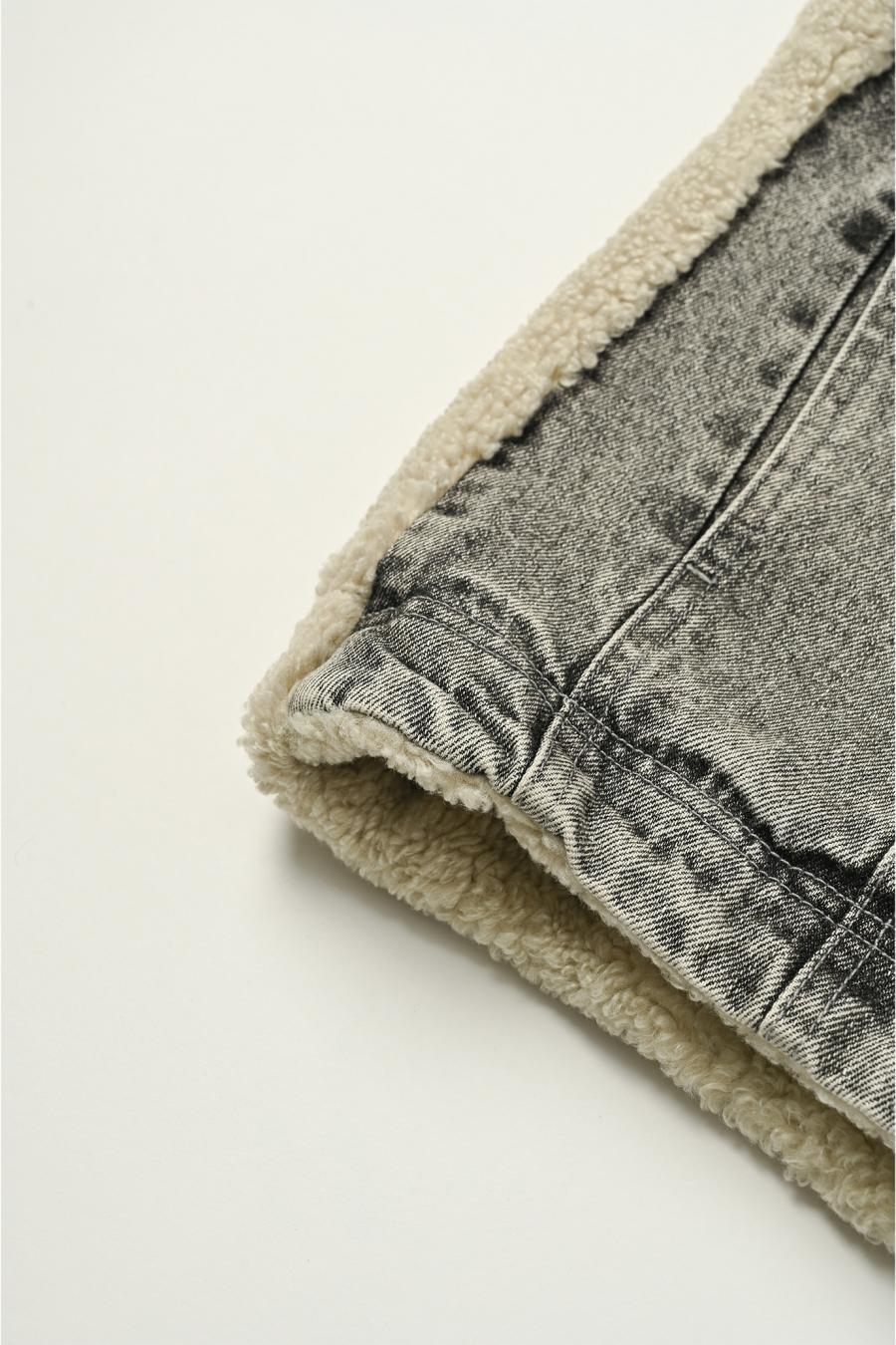 Denim Sherpa Vest