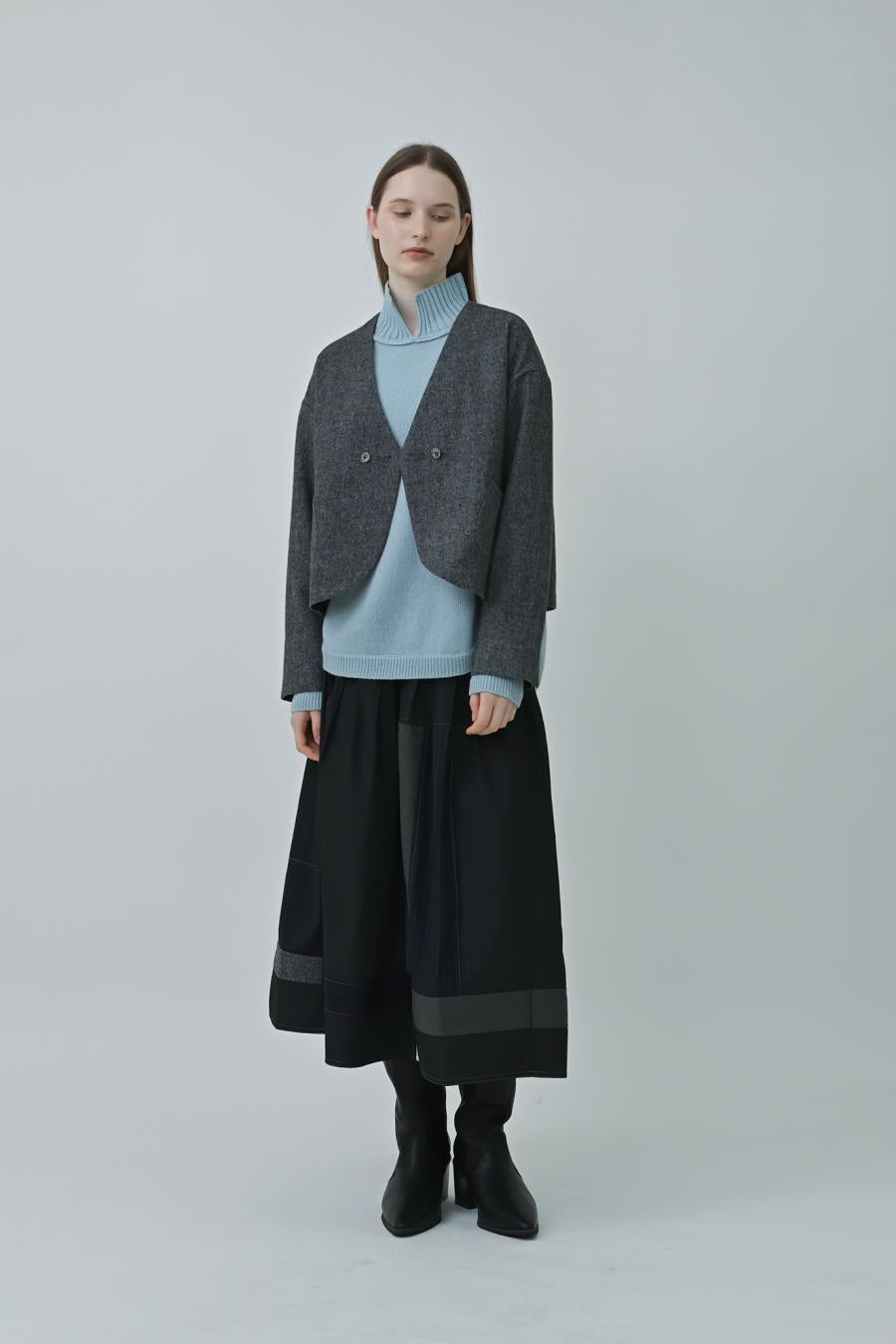 Memory Taffeta Tuck Skirt