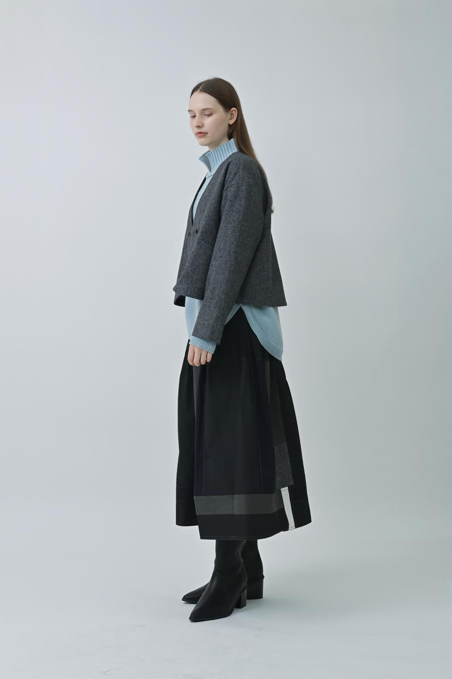Memory Taffeta Tuck Skirt