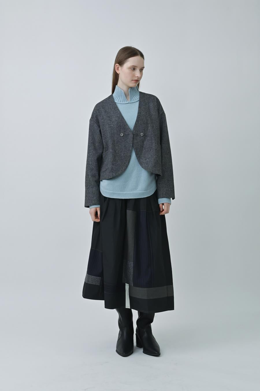 Memory Taffeta Tuck Skirt