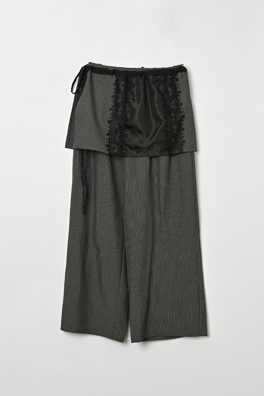 Pullover with Wrap Skirt-Look Pants
