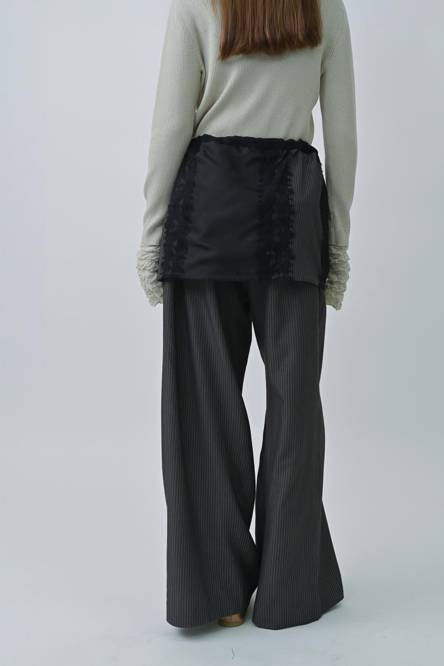 Pullover with Wrap Skirt-Look Pants