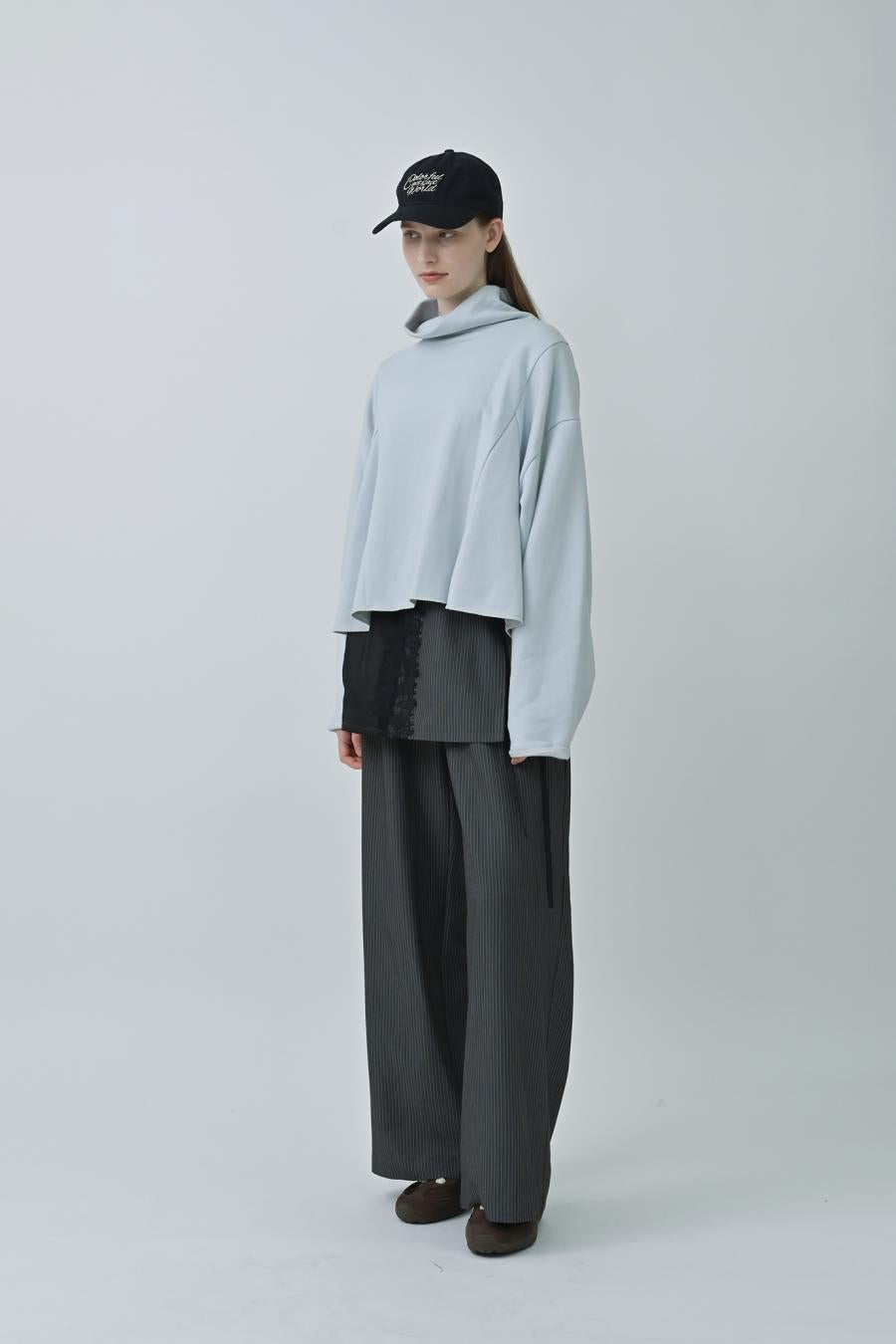 Pullover with Wrap Skirt-Look Pants