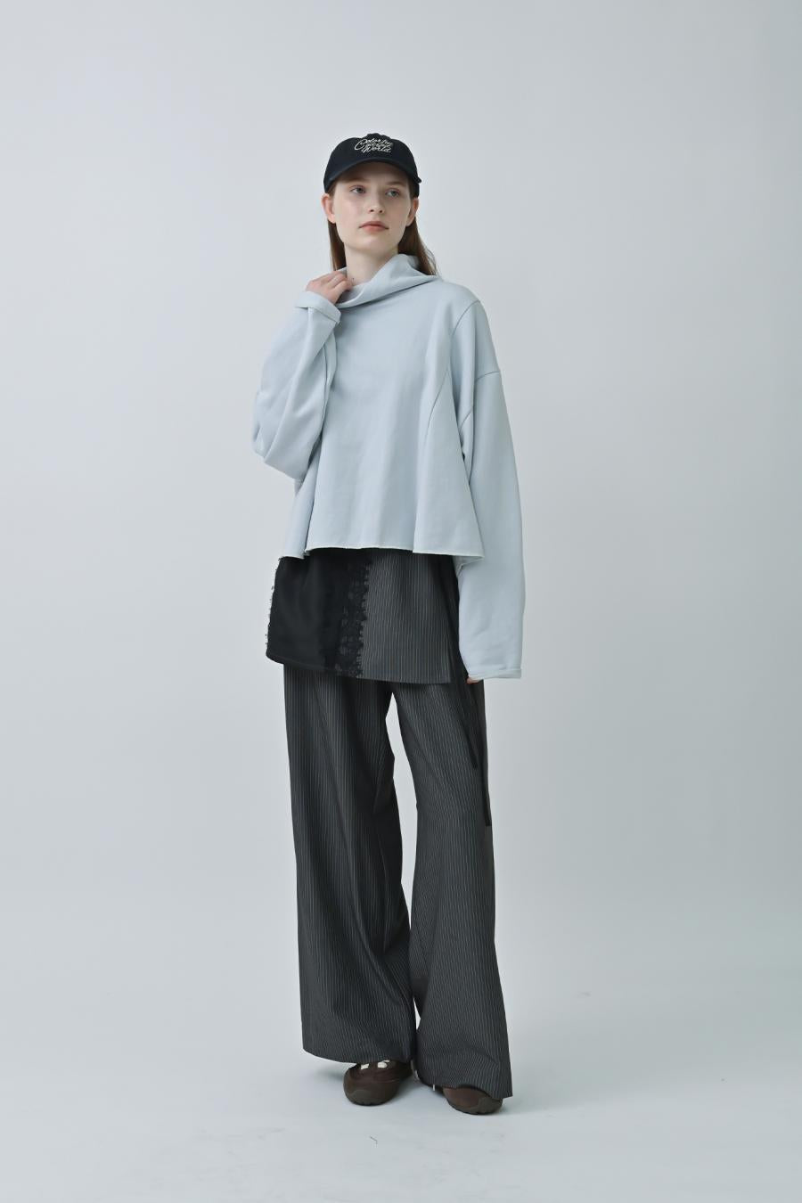 Pullover with Wrap Skirt-Look Pants