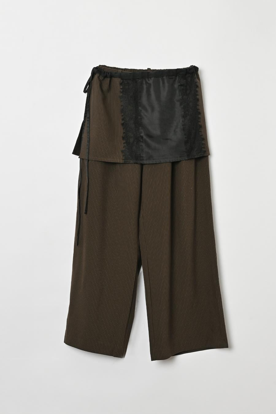 Pullover with Wrap Skirt-Look Pants