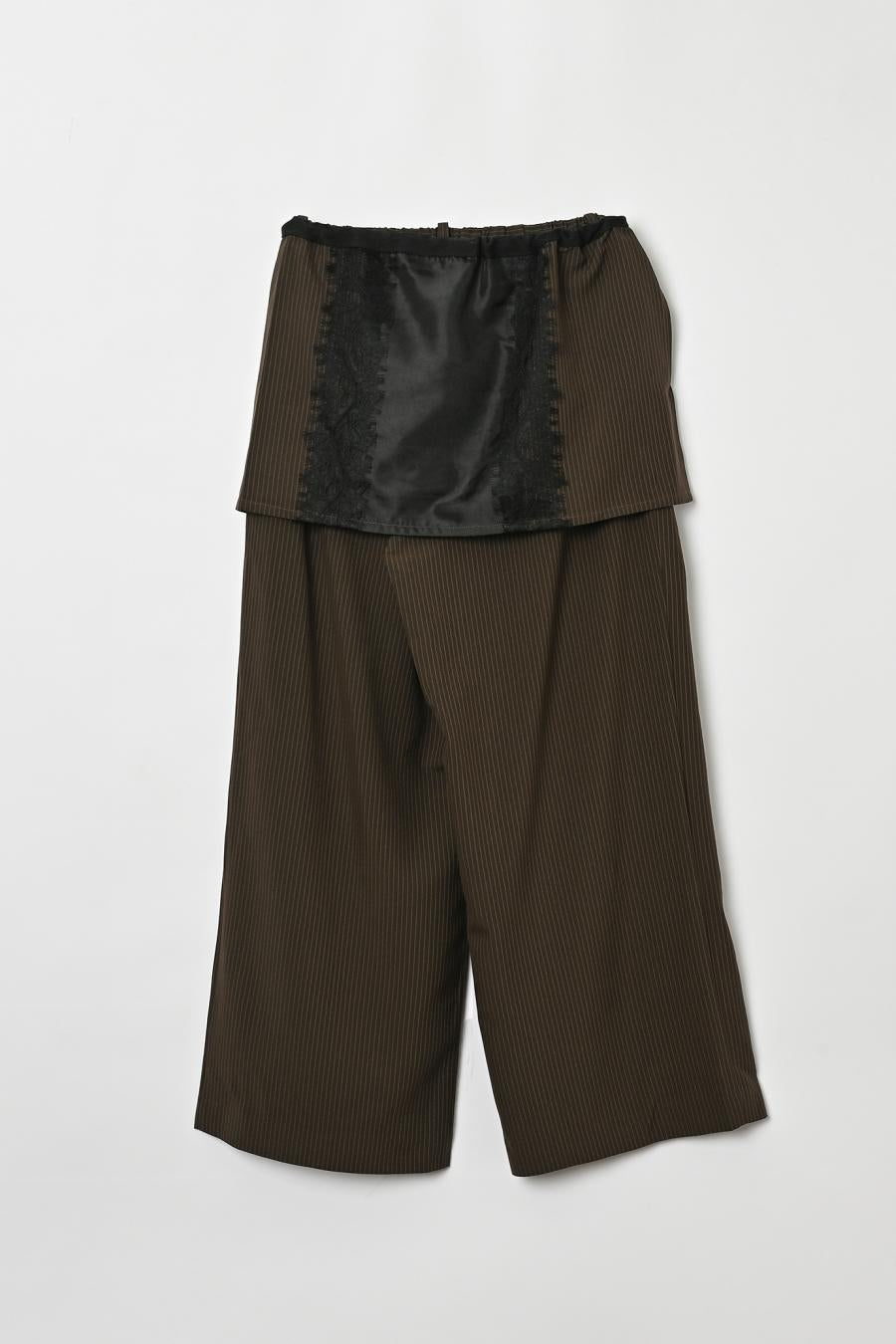 Pullover with Wrap Skirt-Look Pants